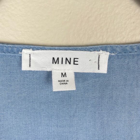 Tiered Button Front Boho Chambray Dress - Picture 6 of 8